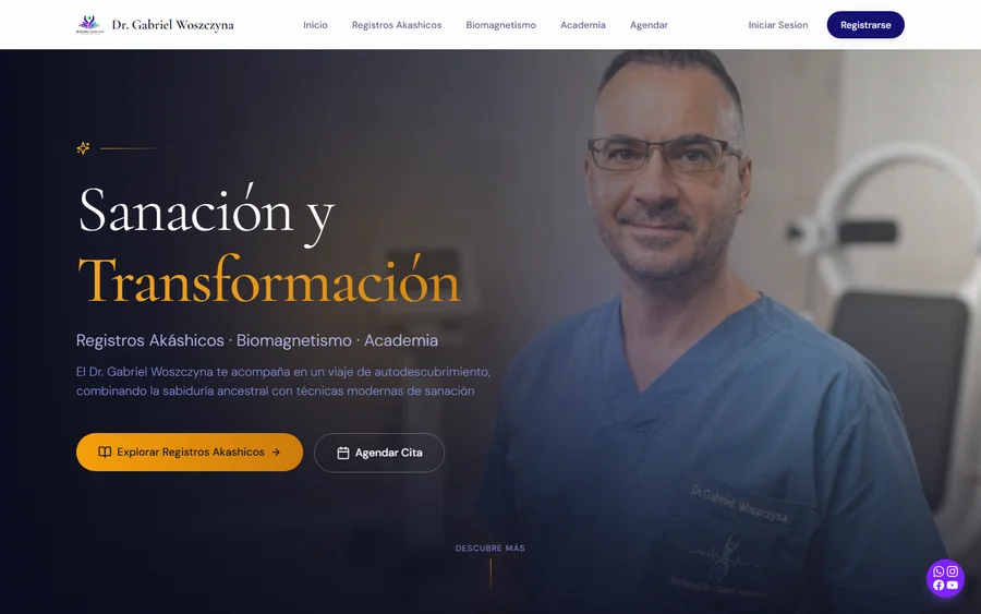 Captura en escritorio del caso Plataforma Dr. Gabriel Woszczyna