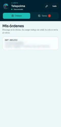Captura móvil de Sistema Telepoima